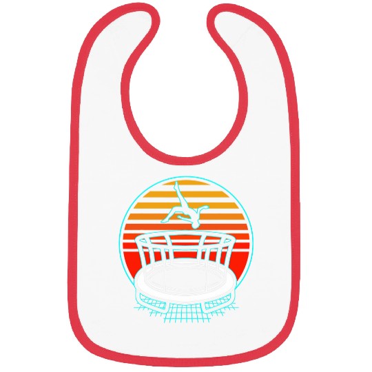 Retro vintages 70s 80s Style Jumping Gymnast Trampoline Bibs