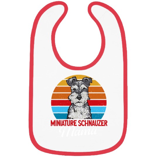 Miniature Schnauzer Mama Mini Schnauzer Bibs