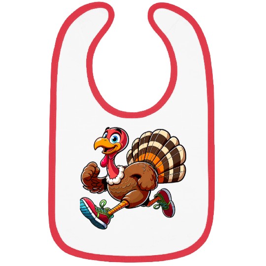 Running Turkey Turkey Trot Running Thanksgiving Bibs