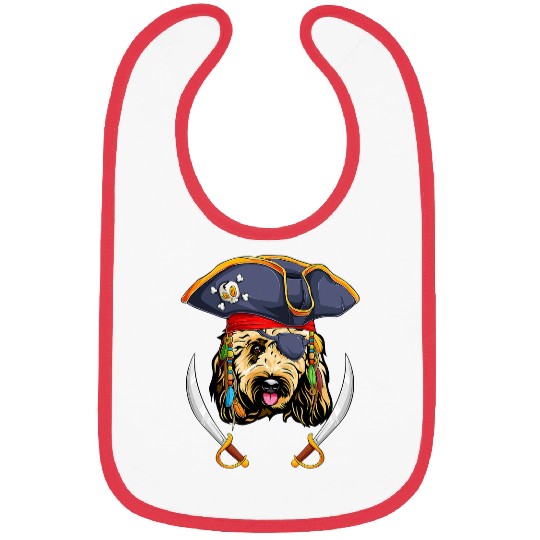 Dog Goldendoodle Pirate Funny Groodle Dog 5 Bibs