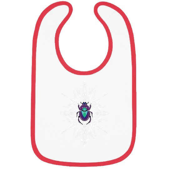 Purple Beetle with White Mandala Bibs