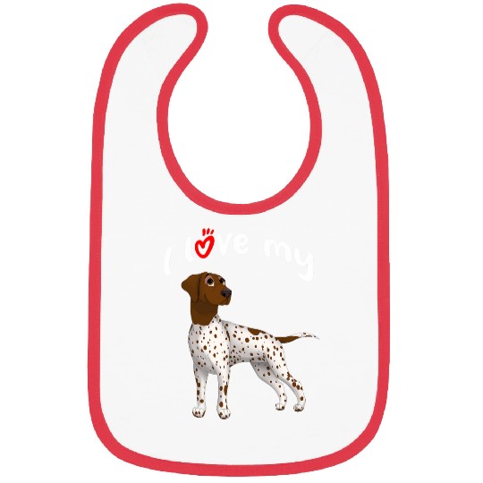 I Love My German Shorthaired Pointer Dog Bibs