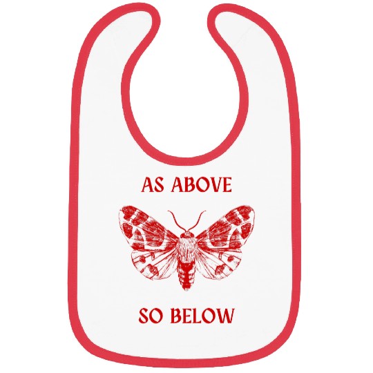 Witch Occult Goblincore Dark Academia As Above So Below Moth Bibs