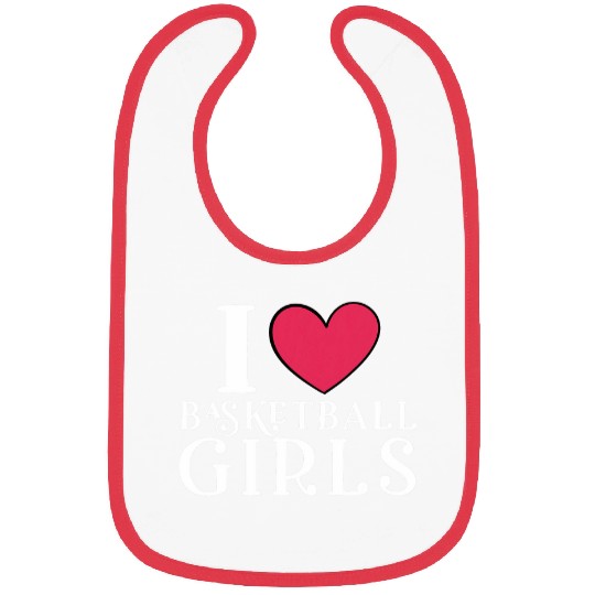 I Love Basketball Girls Bibs