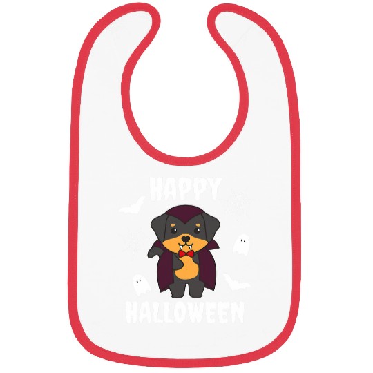 Rottweiler Happy Halloween Cute Vampire Costume Dogs Bibs