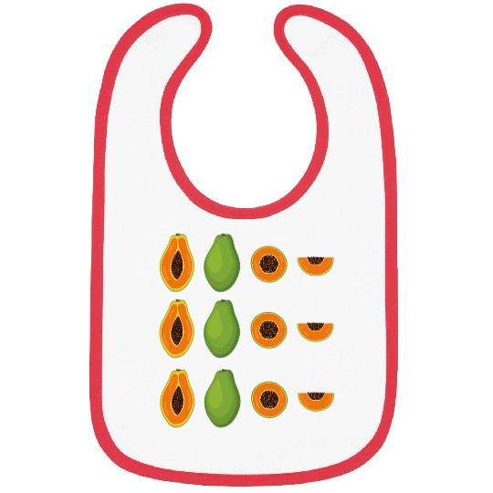 Papaya Outfit Love Vegan Food Bibs
