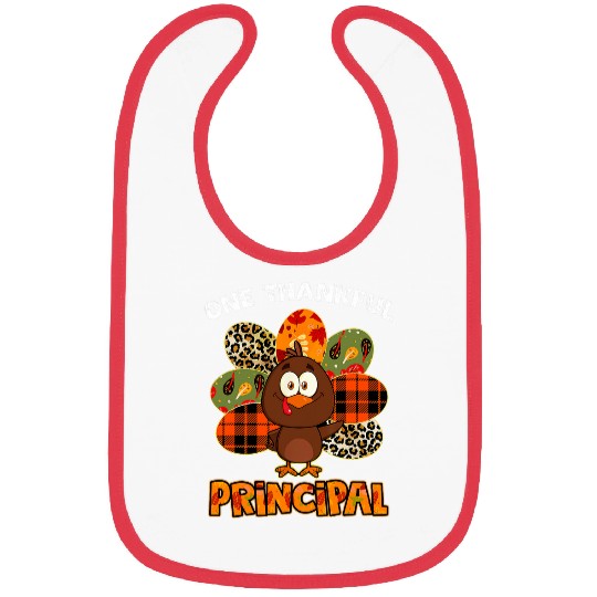 One Thankful Principal Turkey Fall Thanksgiving Bibs