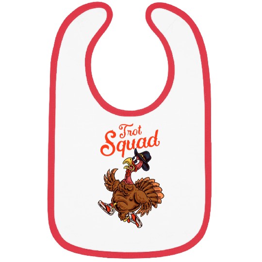 Turkey Trot Squad Funny Thanksgiving Run Cute Matching Bibs