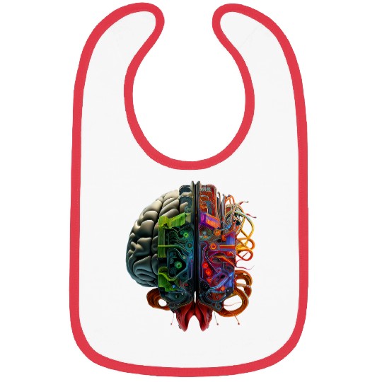 Human Robot AI Computer Brain Bibs