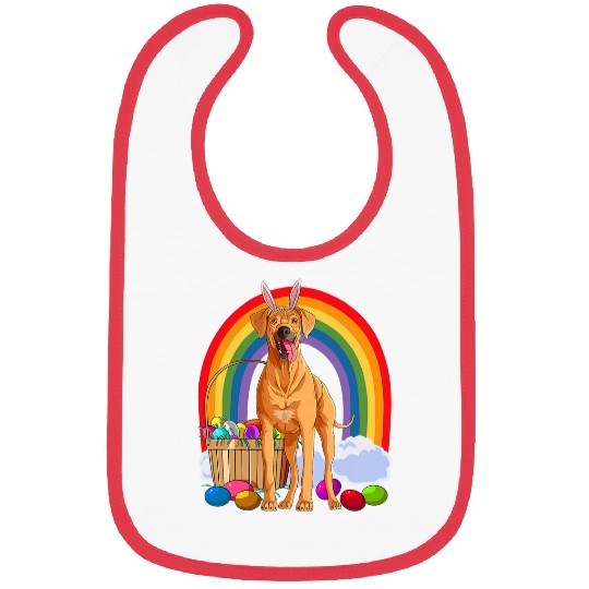 Rhodesian Ridgeback Easter Eggs Bunny Dog Bibs