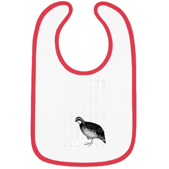 Quail American Flag quail hunting 21 Bibs