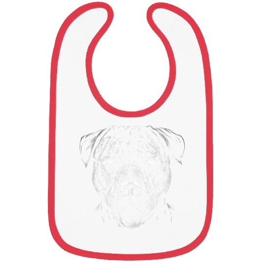 MY PIT BULL TERRIER PITBULL HEAD Bibs
