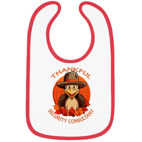 Security Consultant Funny Thanksgiving Turkey Fall Bibs