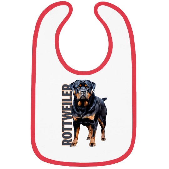 Rottweiler Watercolor Bibs