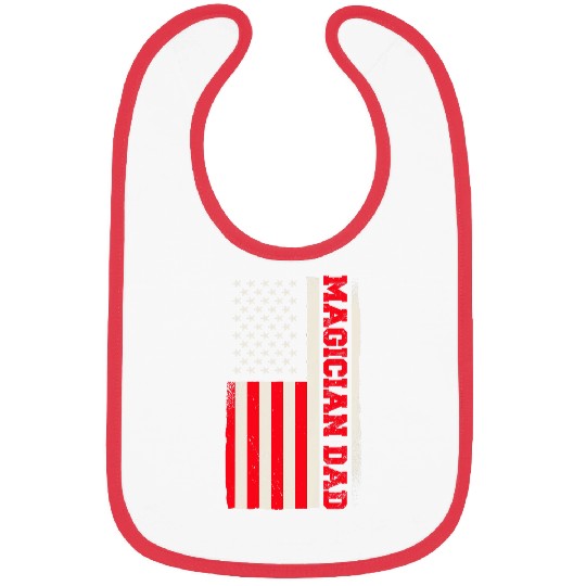Patriotic Magic Wizard Sorcerer Illusionist Magician Dad 23 Bibs