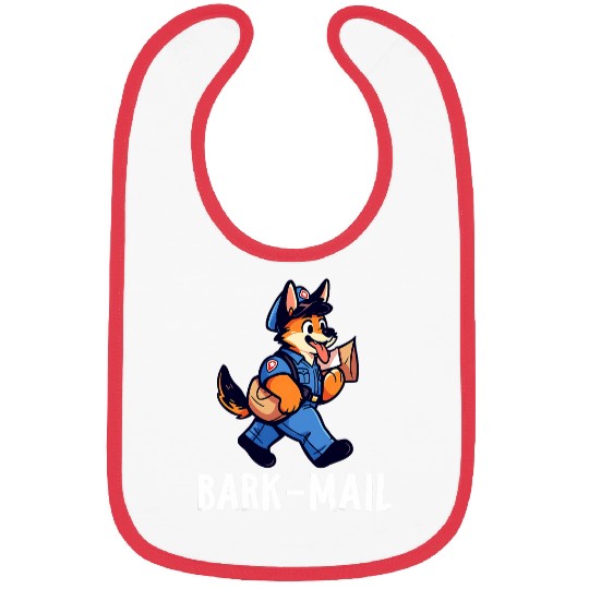 German Shepherd Barkmail Funny Dog Mailman Bibs