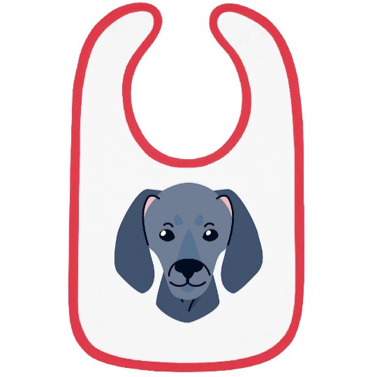 Weimaraner Dog Face Lover Design Bibs