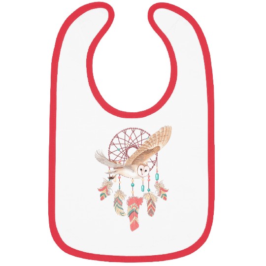 Native American Dreamcatcher Owl Boho Spiritual Dream 1 Bibs