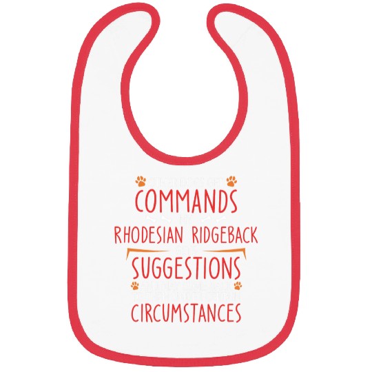 rhodesian ridgeback Commands Bibs