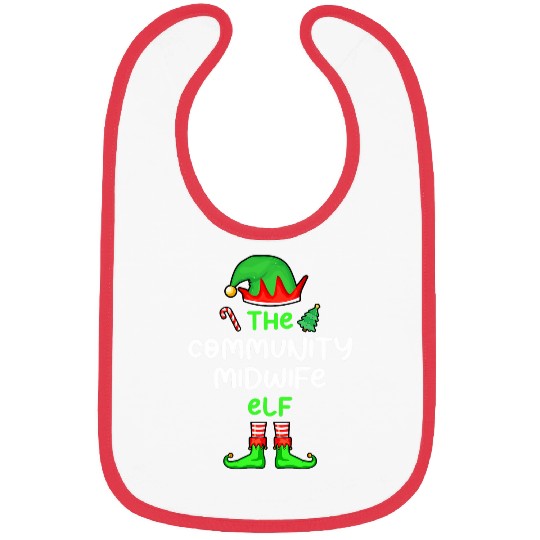 The Community Midwife Elf Christmas Matching Pajama Bibs
