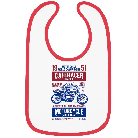 Retro American 2vintages US Motorcycle Patriot Racer Gift Bibs