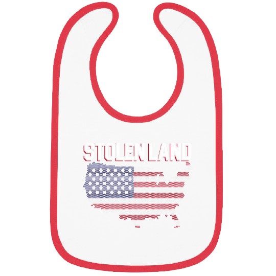 Stolen Land USA Flag Indigenous Native American Bibs