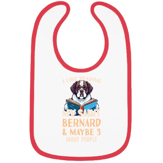 Saint Bernard Reading Outfit Saint Bernard Mom Bibs