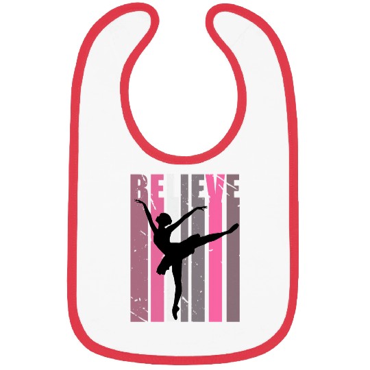 Retro Ballet Ballerina Dancing Classical vintages Distressed Bibs