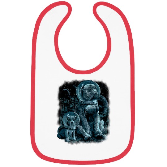Sad Astronaut Dogs Bibs