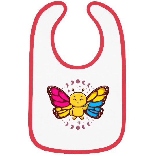 Pansexual Monarch Butterfly Insect Subtle Pan Pride Month Bibs