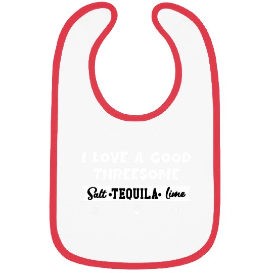 Salt Lime Tequila Threesome Bartender Funny Tequila Bibs