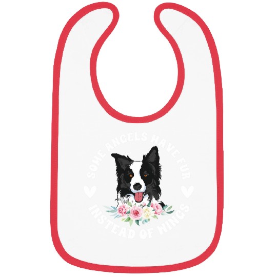 Fur Instead Of Wings Border Collie Lover Border Collie Owner Bibs