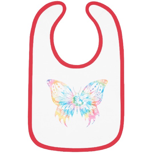 Pastel Goth Tie Dye Skull Butterfly 2Pastel Goth Bibs
