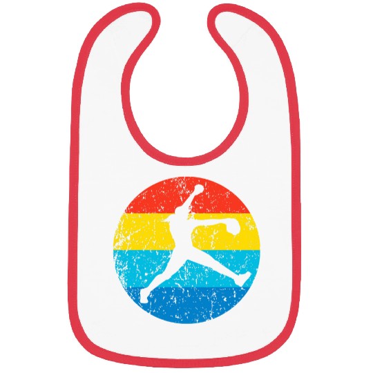 Softball Pitcher Softball Retro 1970s Style Circle Bibs