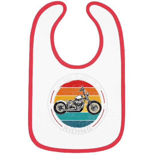 Retro Chopper Motorcycle Rider Funny Biker Bibs