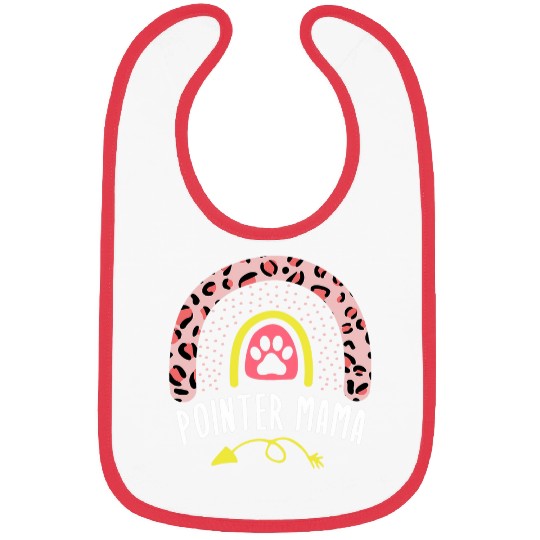 Pointer Mama Rainbow Leopard German Shorthaired Pointer Mom Bibs