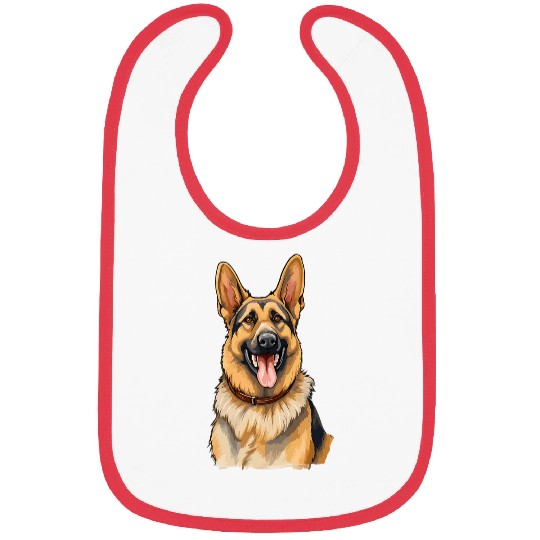 German Shepherd Dog Breed cute Graphic Bibs