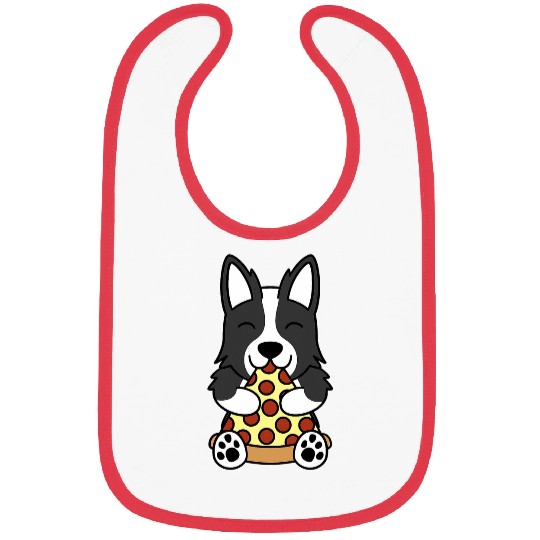 Pizza Border Collie Dog Bibs