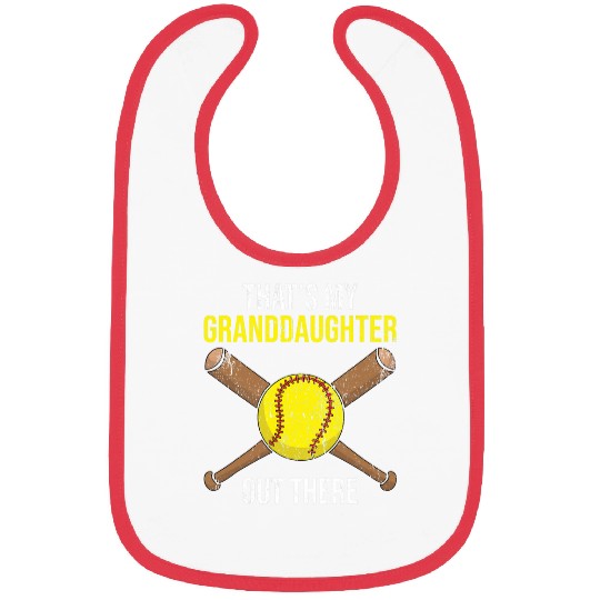 Softball Player Grandparents American Sport Athlete Softball Bibs
