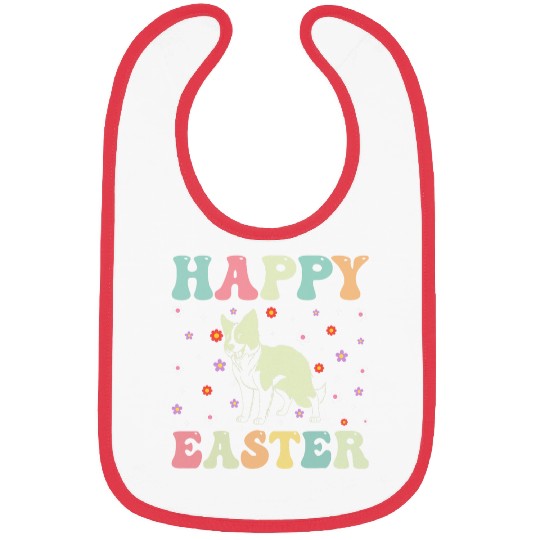 Happy Easter Border Collie Dog Lover Funny Easter Costume Bibs