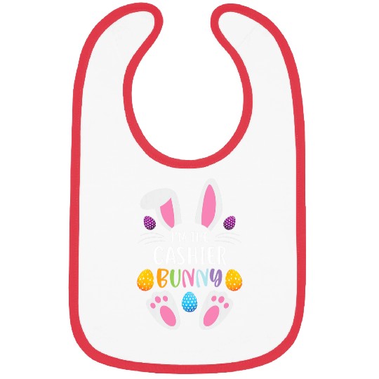 Im The Cashier Bunny Funny Easter Day Rabbit Bibs