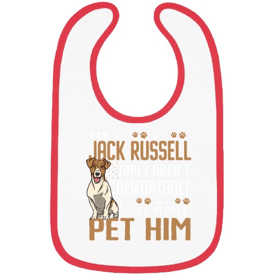 Funny Dont Pet Him Jack Russel Bibs