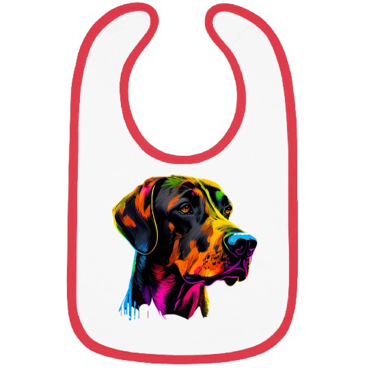 Rhodesian Ridgeback Lover Design Pop Art Rhodesian Ridgeback Bibs