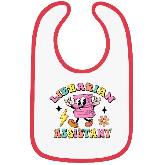 Librarian Assistant Appreciation Library Book Reader Groovy Bibs