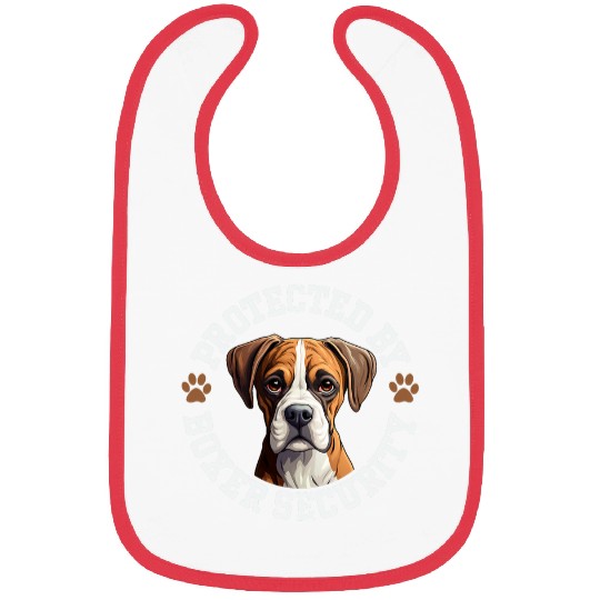 Protected by Boxer Security Boxer Dog Bibs