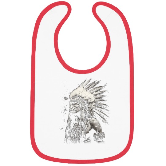 Native American Indian Design Warrior Native American 8 Bibs
