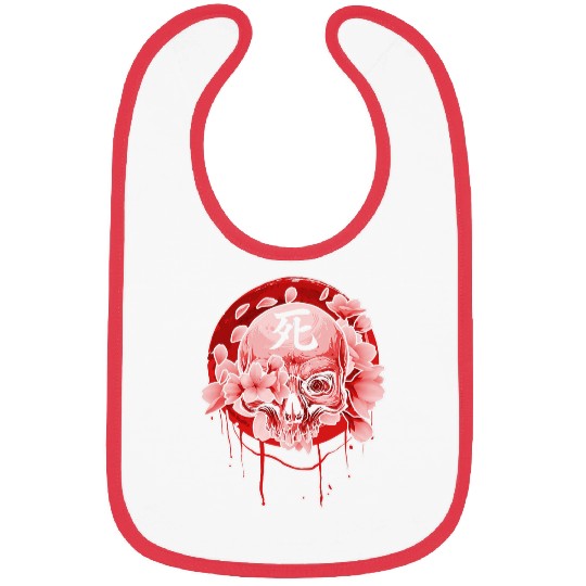 Japanese Aesthetic Skull and Roses Japan Goth Bibs