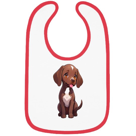 Kawaii Chibi German Shorthaired Pointer PanfurWare LLC Bibs