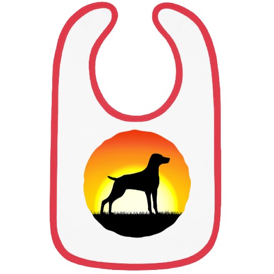 Weimaraner Dog Retro 17 Bibs