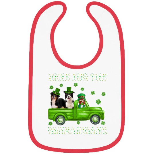 Here For The Shenanigans Australian Shepherd St Patricks Bibs